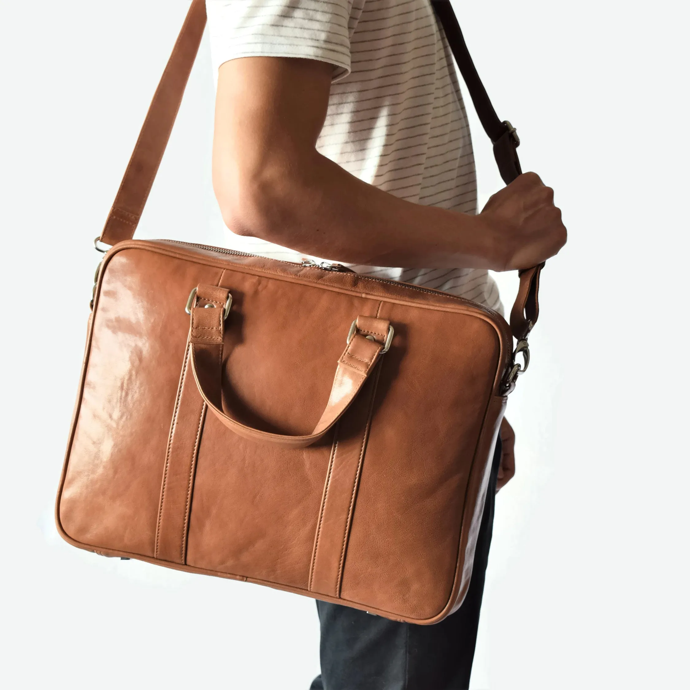 Slim Briefcase - Coffee