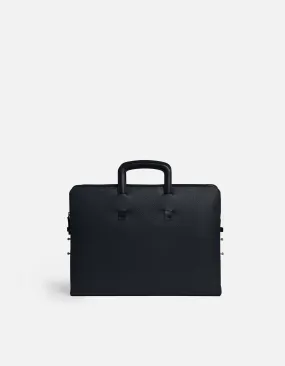 Slim Briefcase, Textured Navy Blue