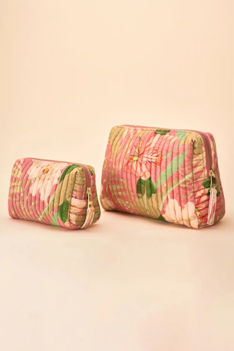 Small Quilted Vanity Bag - Delicate Tropical, Candy by Powder