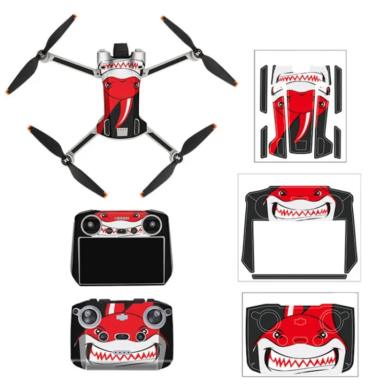 Sunnylife Drone Remote Control Protective Sticker For DJI Mini 3 Pro RC Version(Shark Red)