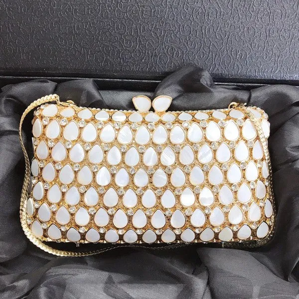 Teardrop Shaped Shell Evening Bag