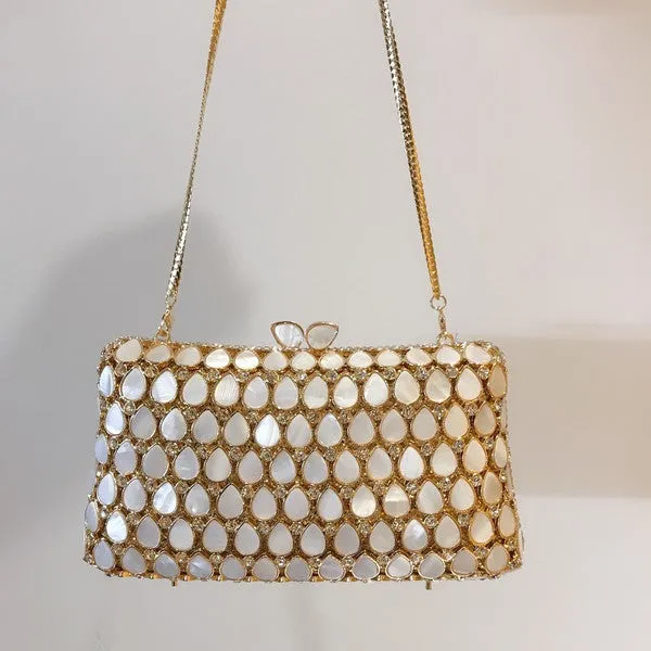 Teardrop Shaped Shell Evening Bag