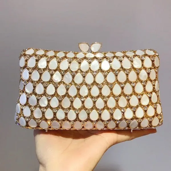 Teardrop Shaped Shell Evening Bag