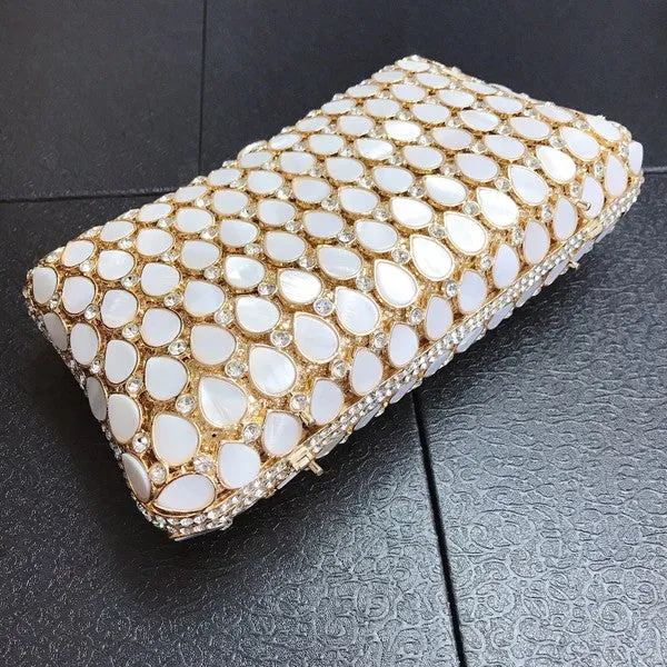 Teardrop Shaped Shell Evening Bag