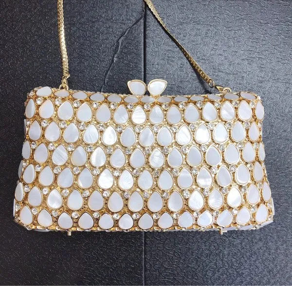 Teardrop Shaped Shell Evening Bag