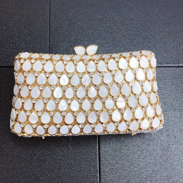 Teardrop Shaped Shell Evening Bag