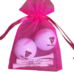 Tee-rific 2 Golf Balls & 4 Tees Pack