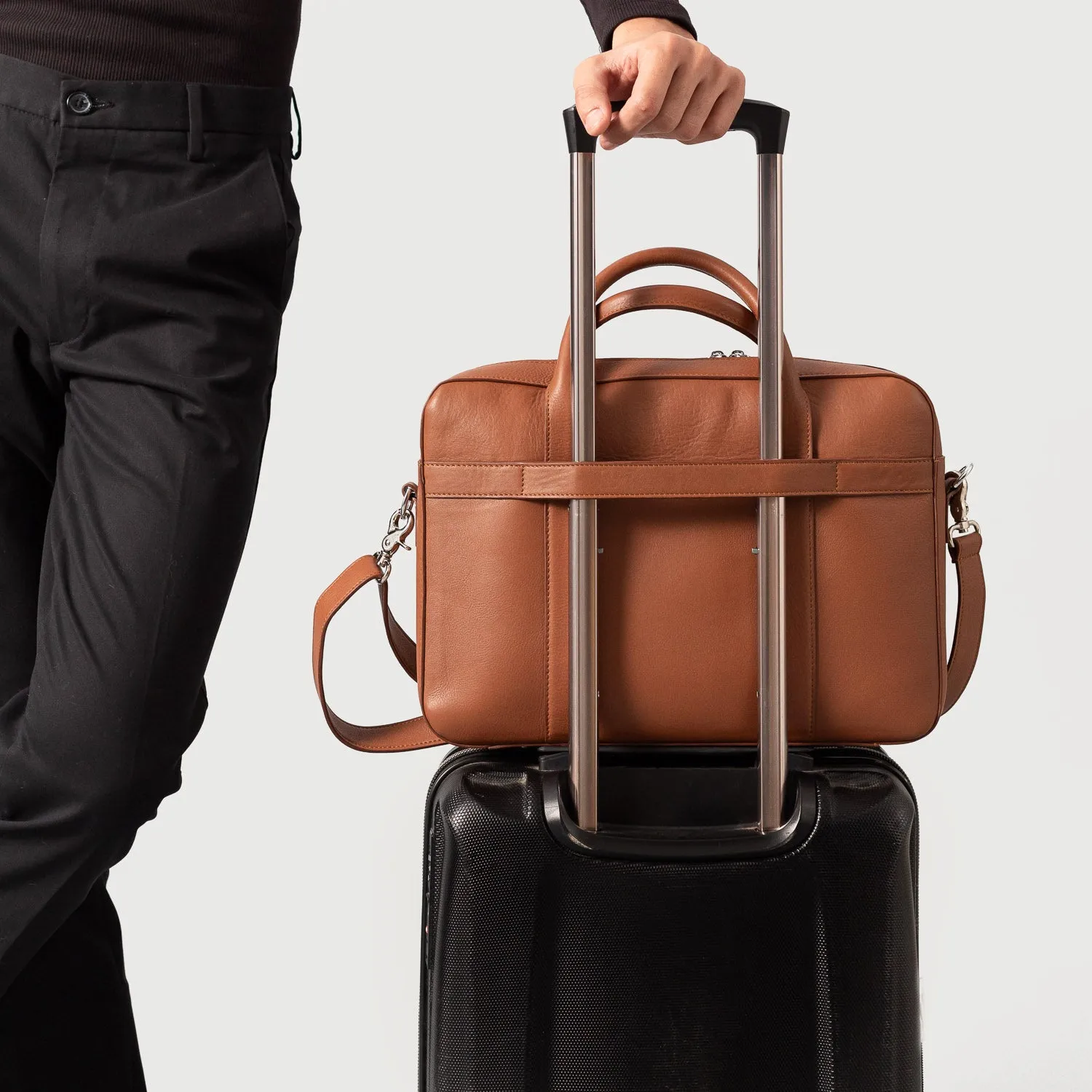 The Captain Brown Leather Briefcase