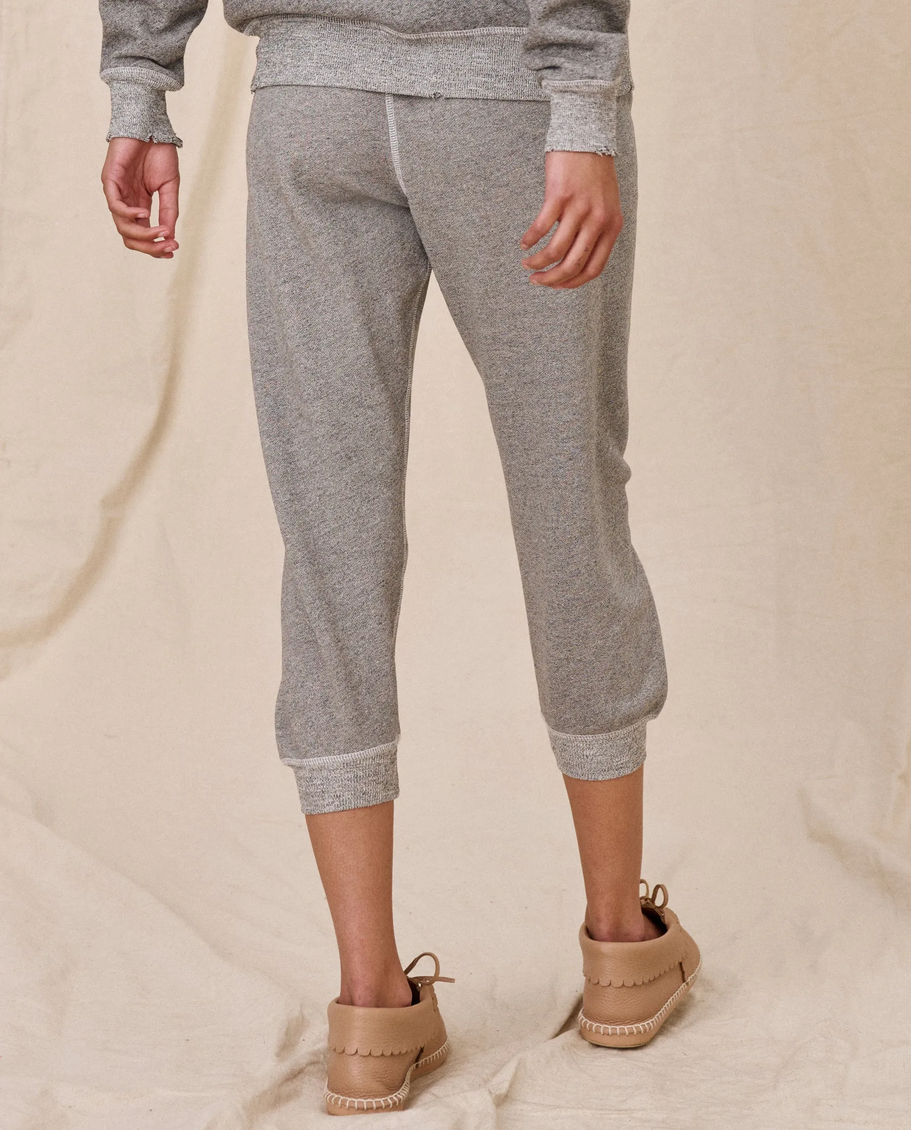 The Cropped Sweatpant. Solid -- Varsity Grey