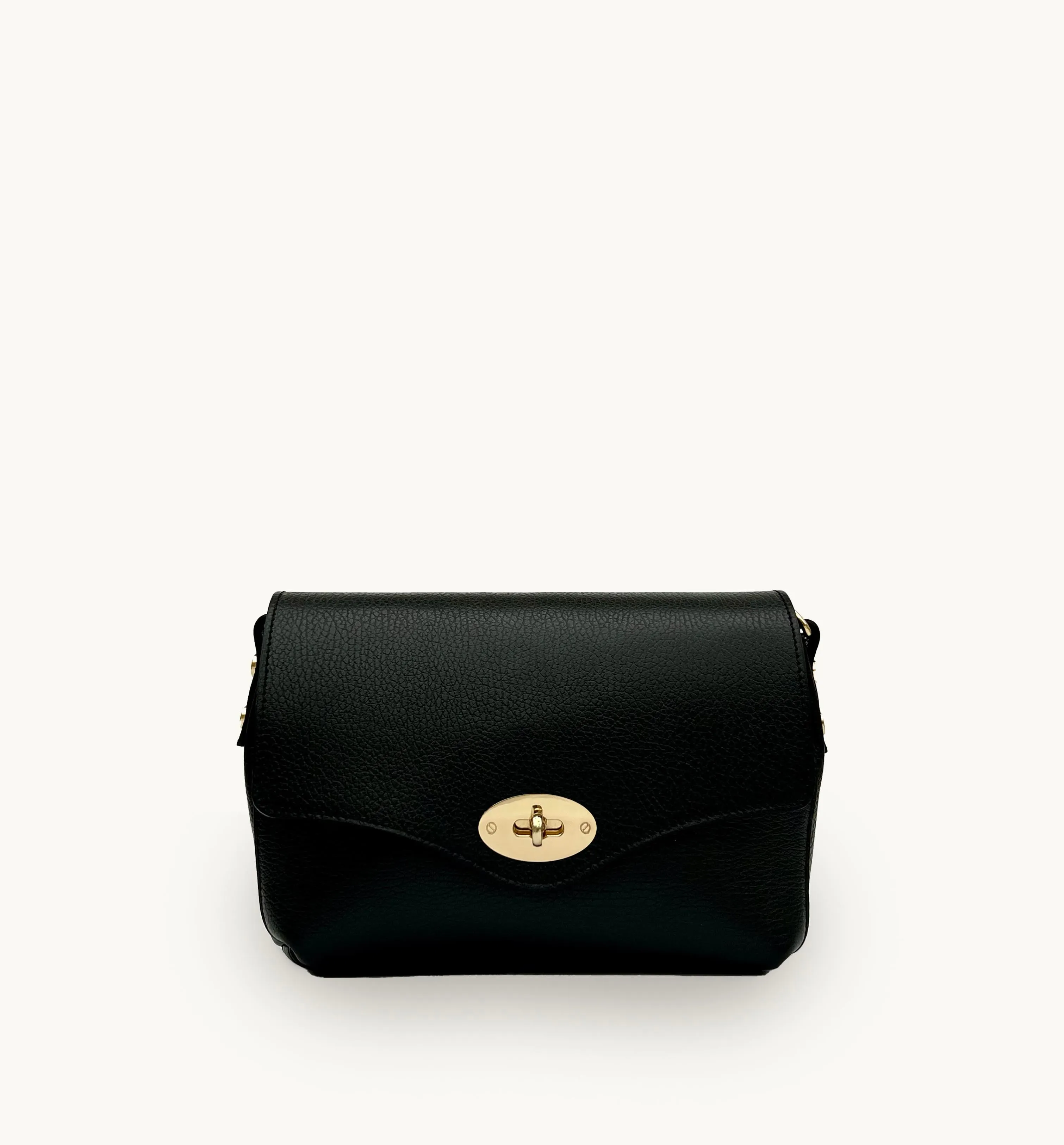 The Maddie Midi Black Leather Bag