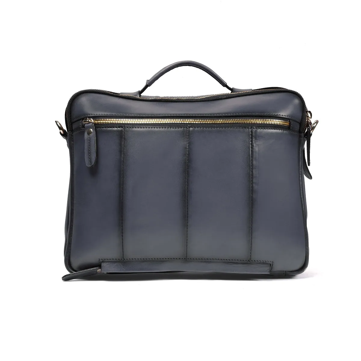 The Modern Quick Grey Office Briefcase With Extra Compartment By Brune & Bareskin