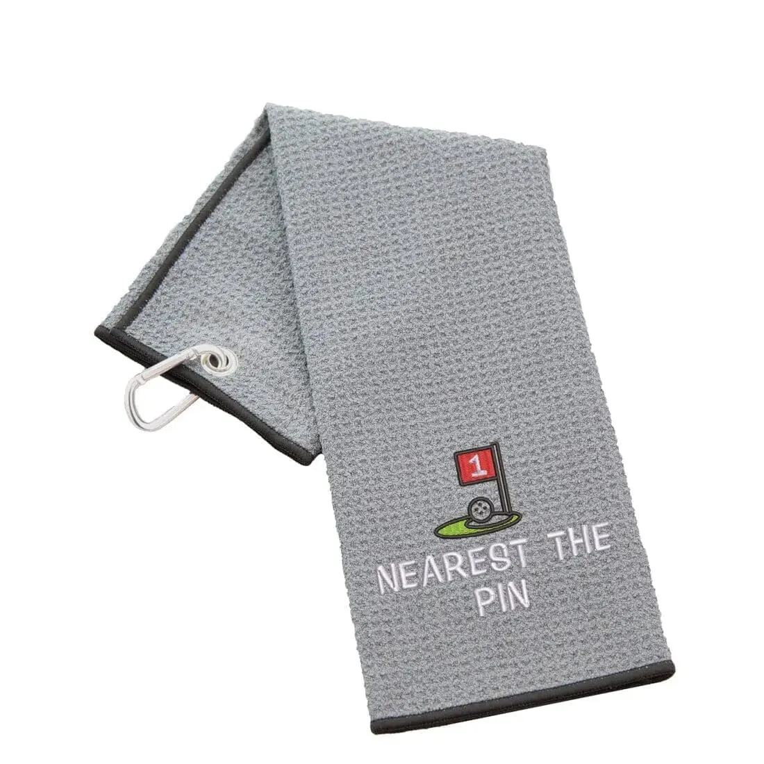 Tri-Fold Golf Towel Embroidered For Nearest The Pin Competition