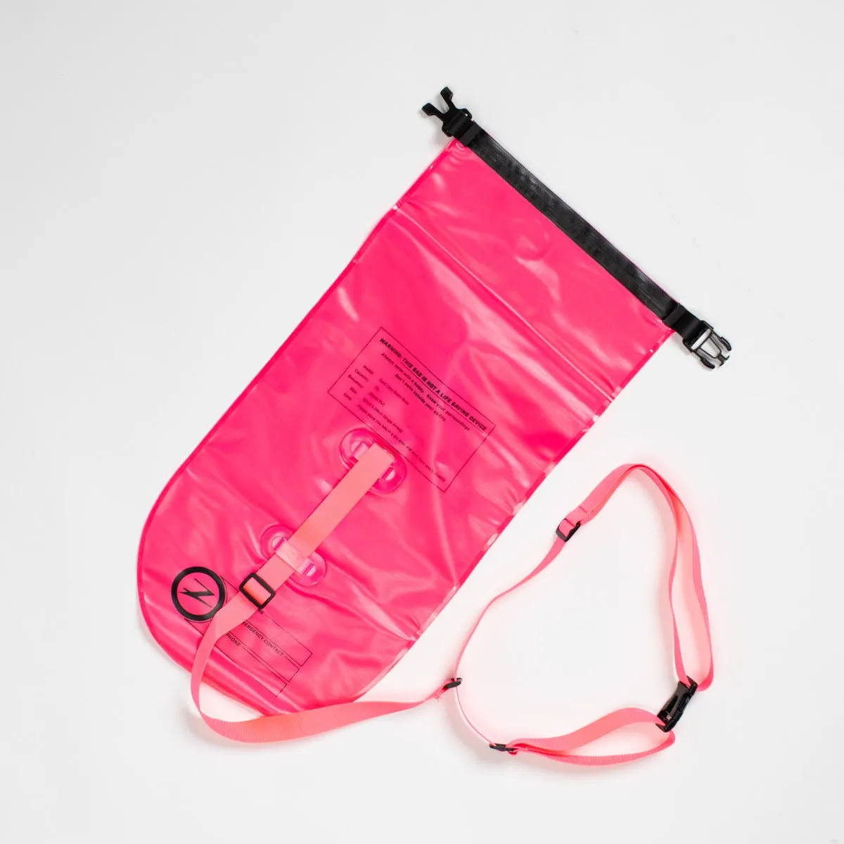 Ultra Swim Safety Buoy & Dry Bag - Neon Pink