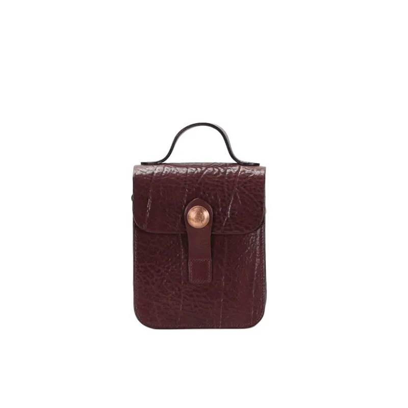 Vintage Design Vegetable Tanned Leather Women's Crossbody Bag