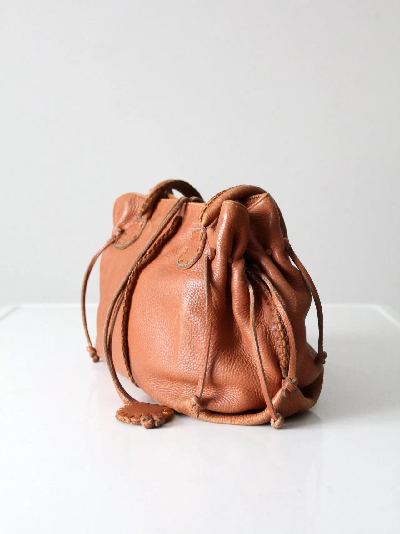 vintage leather handbag by Carlos Falchi