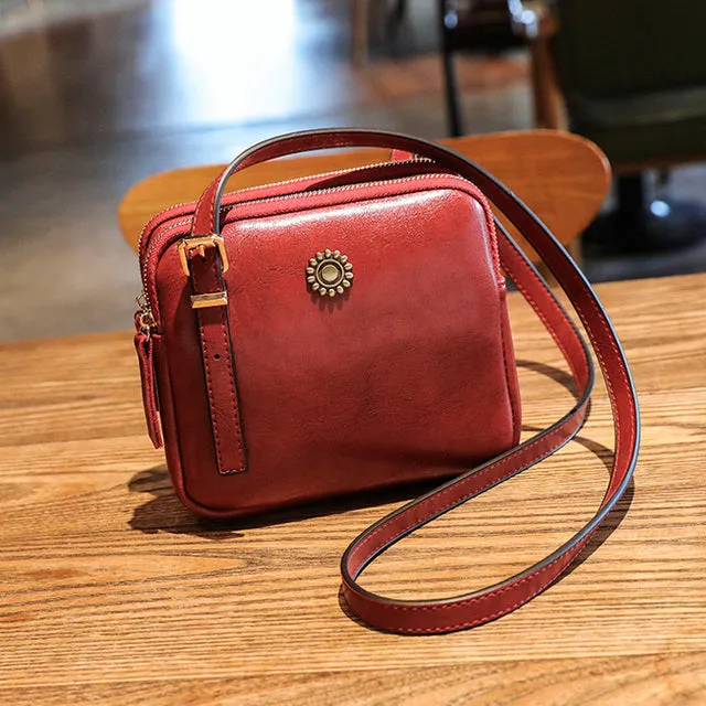 Vintage Style Square Shoulder Bag