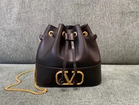 VLTN090 Mini Bucket Bag / W7.8xH6.6xD3.3 in / HIGHEST QUALITY VERSION