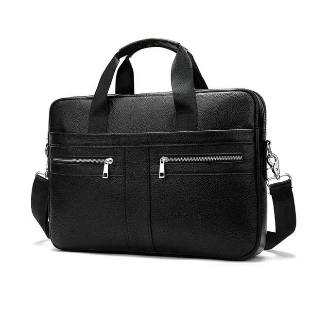 West Louis™ Men's Vintage Leather Briefcase