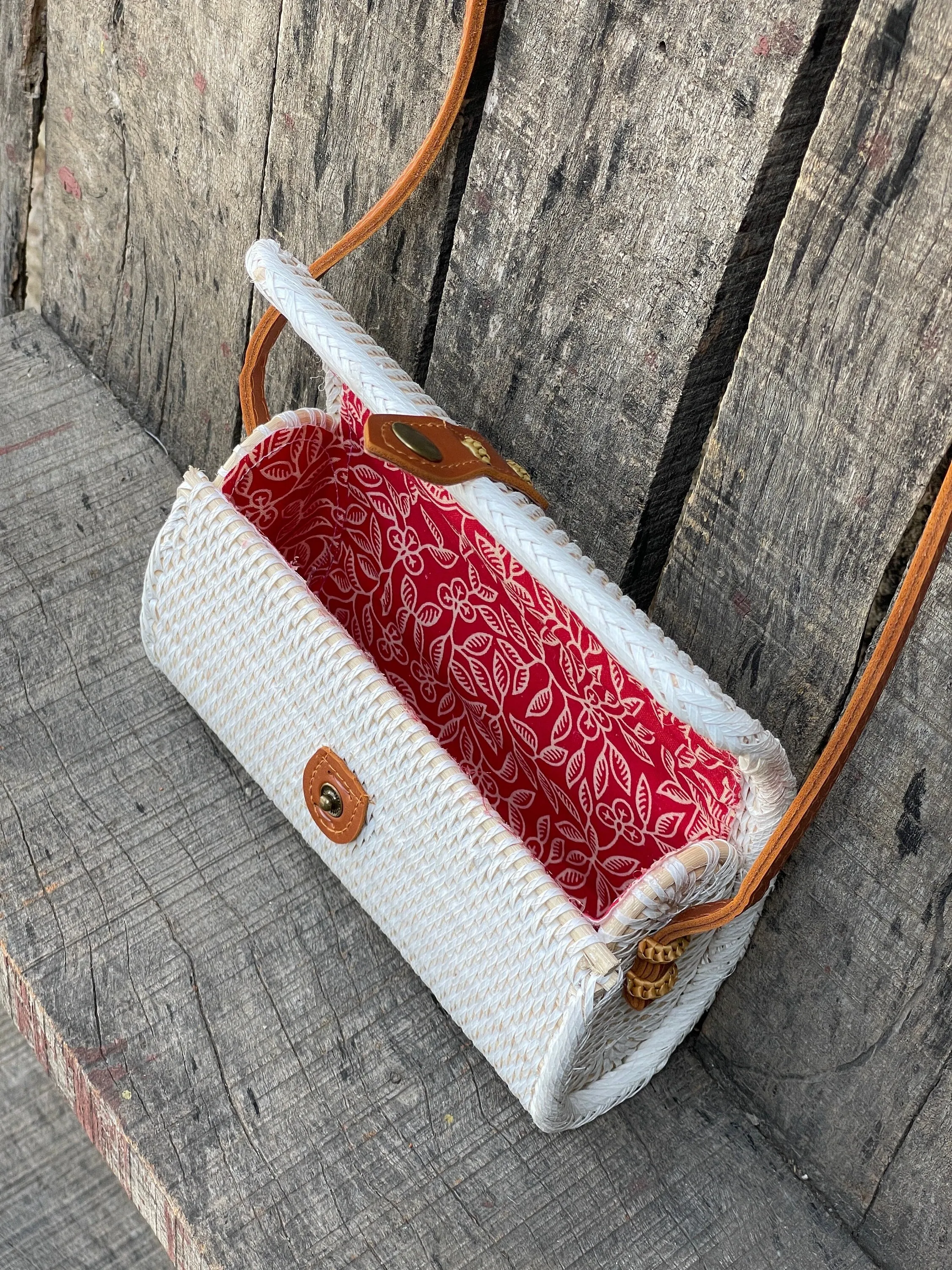 White Rattan Bali Bag, Shoulder Bag, Handwoven Crossbody Purse, Braided Straw Bag, Bohemian Style Rattan Bags, Gift for her