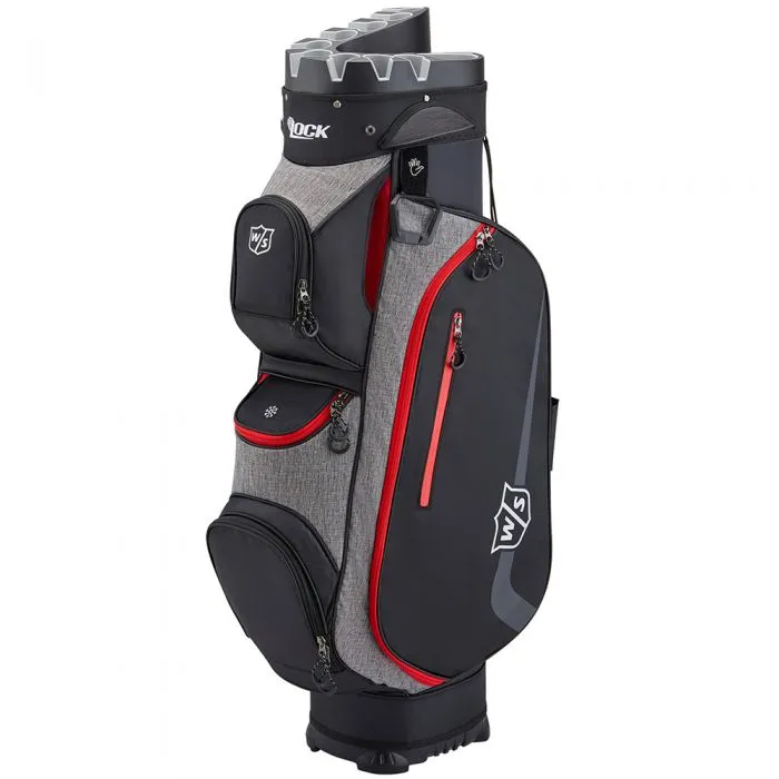 Wilson I Lock III Cart Bag - Black/Grey/Red