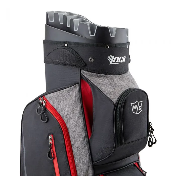 Wilson I Lock III Cart Bag - Black/Grey/Red