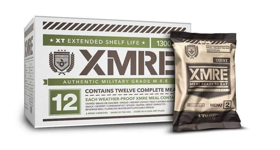 XMRE 1300XT Case of 12 meals - No Heaters Included