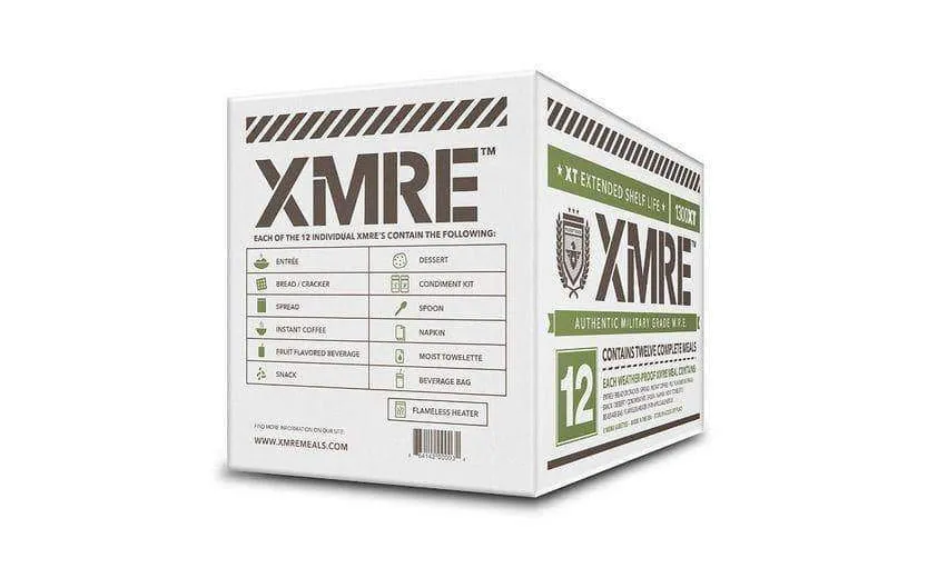 XMRE 1300XT Case of 12 meals - No Heaters Included