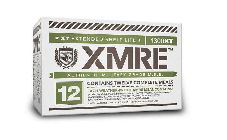 XMRE 1300XT Case of 12 meals - No Heaters Included